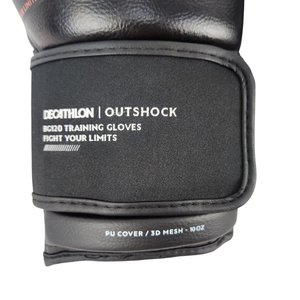 Guantes de Boxeo Decathlon Outshock Negros 10oz Nuevos - imagen 3