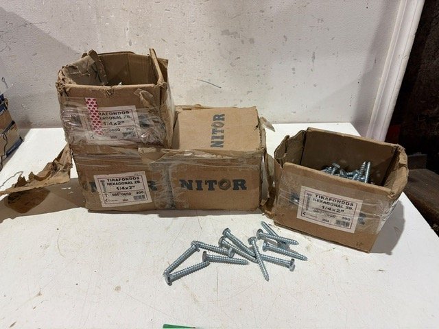 Tornillos para Madera Hexagonales Zincados 1/4x2"