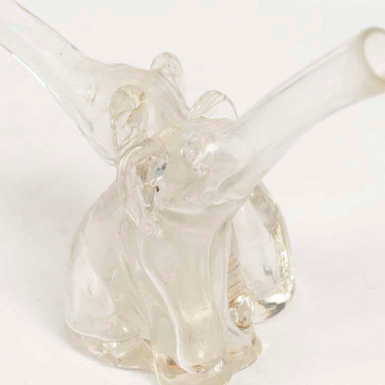 Figura de elefante en vidrio con dos aberturas - imagen 2