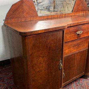Aparador Art Decó de madera para restaurar con espejo - imagen 2