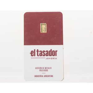 Lingote de Oro Fino 1g "El Tasador" Industria Argentina - imagen 3