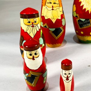 Mamushkas Papá Noel de Madera Pintada - imagen 1