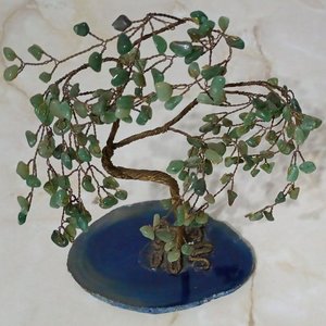 Árbol de la Vida Feng Shui con Hojas de Aventurina Verde y Base de Ágata - imagen 2