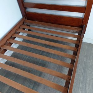 Cama Antigua de Una Plaza en Madera Maciza - imagen 7
