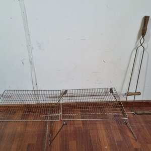Juego de Parrilla Plegable de Metal con Brochettes y Pinza - imagen 5