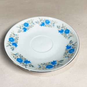 Juego de 10 Pocillos con Platos de Porcelana China Celeste - imagen 3