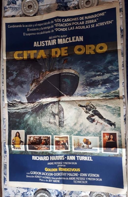 Poster Original "Cita de Oro" (Golden Rendezvous) - Richard Harris - 1977