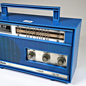 Radio Portátil Fair Mate MW/SW 2 Band Azul de Baquelita - imagen 5