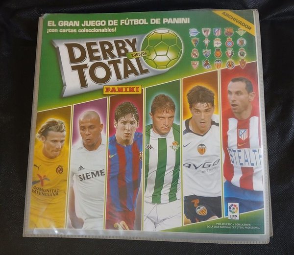 Archivador Panini Derby Total 2005/06 con Tarjetas Coleccionables de La Liga Española - imagen 1