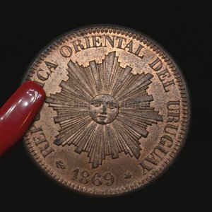 Moneda de 4 Centésimos de Uruguay - 1869 - imagen 4