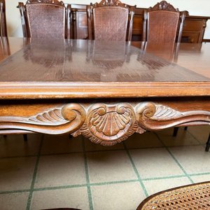 Juego de Comedor de Madera con 12 Sillas Estampilladas - imagen 11
