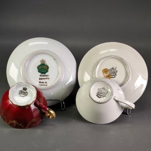 Dúo de Tazas de Café de Porcelana Alemana con Escudo "Köln a. Rhein" - imagen 7