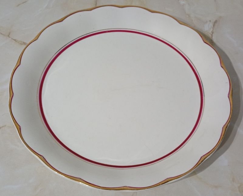 Fuente redonda de porcelana INGLESA, CREAMPETAL GRINDLEY - imagen 3