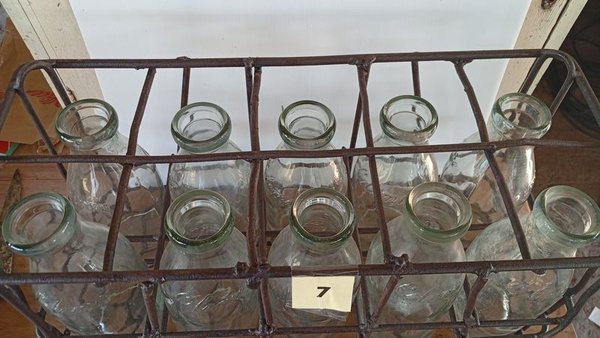 Botellas de vidrio antiguo para leche Coleme - imagen 3