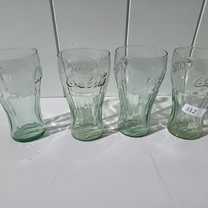 Lote de 4 Vasos Coca-Cola Vintage Verdes - imagen 6