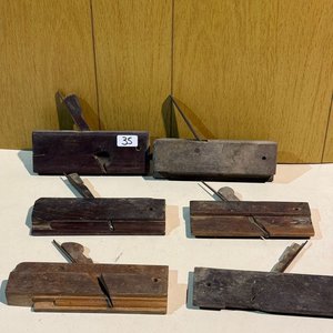 Lote de 6 Cepillos de Carpintería Antiguos de Madera - imagen 3