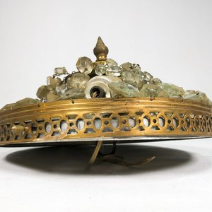 Lote siguiente: Plafon de Techo Vintage en Bronce con Cristales Facetados