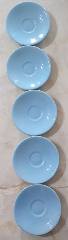 Lote siguiente: Platillos de Loza OLMOS "Línea Celeste" - Cerámica Azul y Blanca