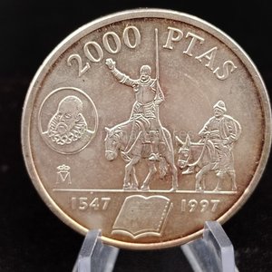 Moneda Conmemorativa 5 Pesetas España 1547-1997 - imagen 2