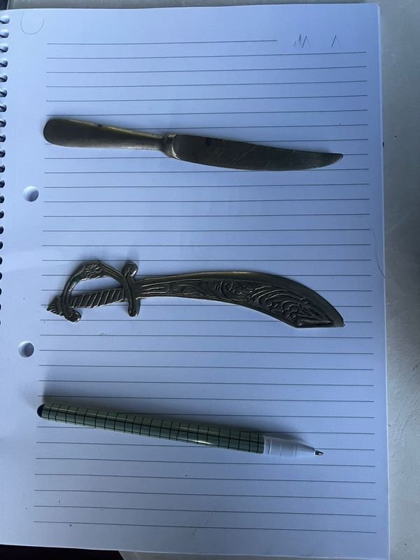Dos cuchillos antiguos de plata - imagen 2