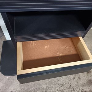 Rack de TV Negro con Estantes y Cajón - imagen 2