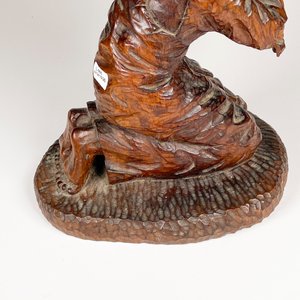 Talla Religiosa de Madera Firmada, 29 cm de Altura - imagen 4