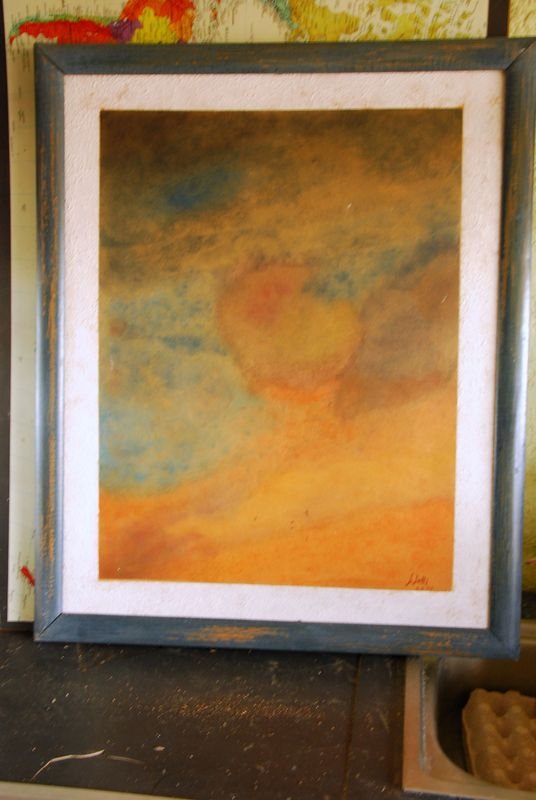 Pintura en marco con colores vibrantes
