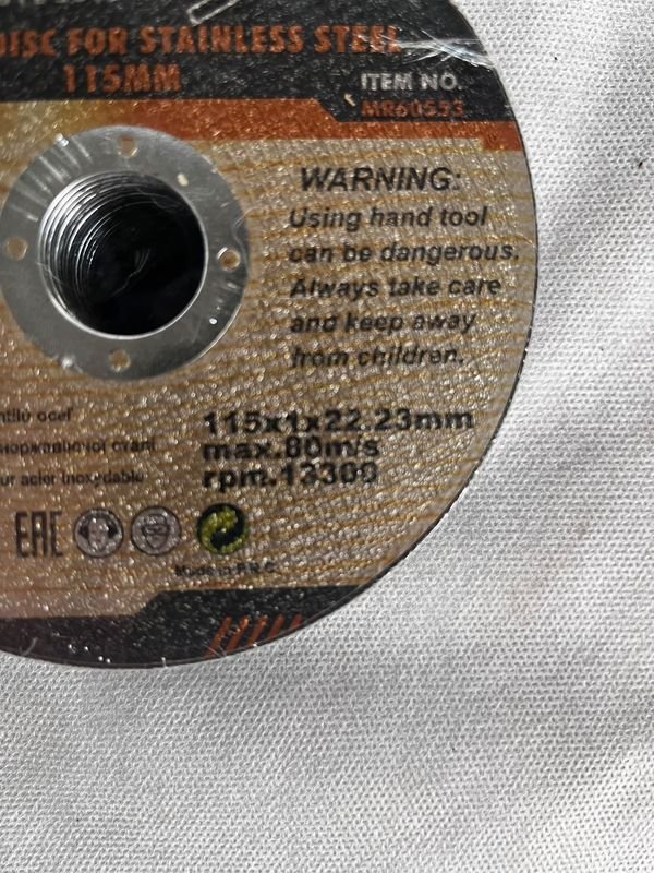 Discos de Corte Moller para Acero Inoxidable 115mm