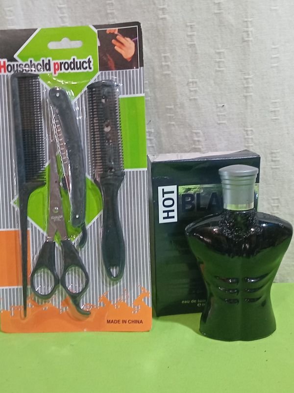 Lote siguiente: Perfume de hombre y set de peluquería para hombres