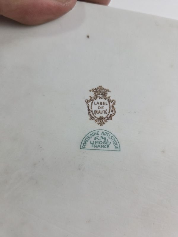 Juego de porcelana francesa Limoges, bandeja y accesorios - imagen 6