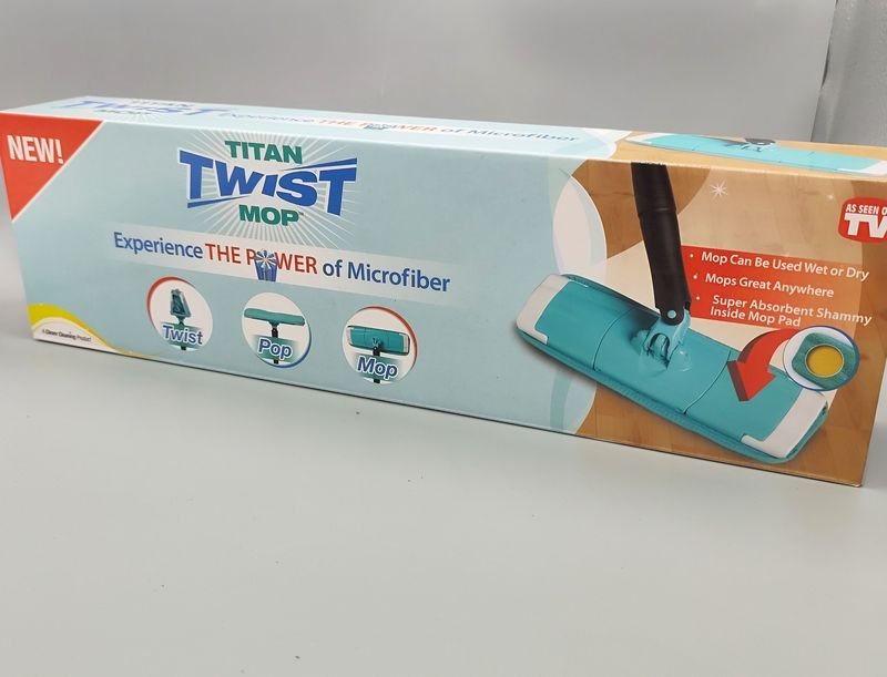 Mopa Titan Twist Mop Plegable de Microfibra con Mango de Aluminio