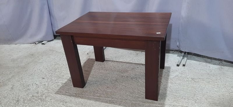 Mesa de Living Cuadrada Madera Maciza Oscura 70x50 cm