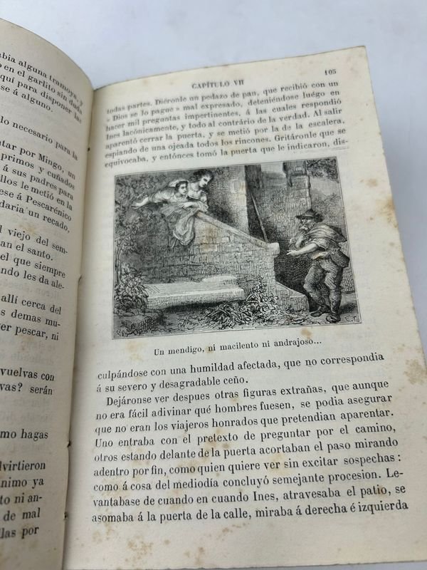 Dos tomos de 'Los novios' de Alessandro Manzoni, novela histórica ambientada en la Milán del siglo XVII, edición en castellano (París, 1884) - imagen 4