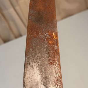 Cuchilla Antigua con Vaina de Cuero y Marca "La Uruguaya" - imagen 2