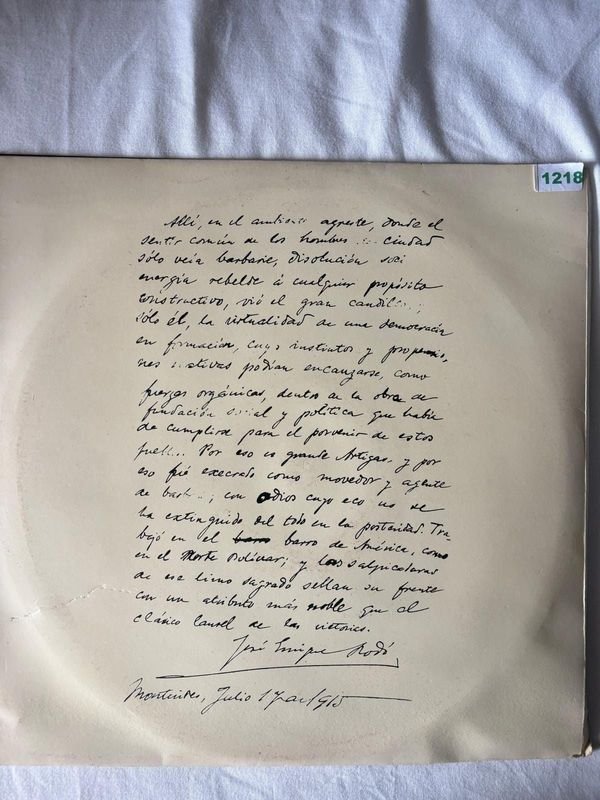Disco de Vinilo "Cantos de la Patria Vol. 7" - José Enrique Rodó - imagen 1