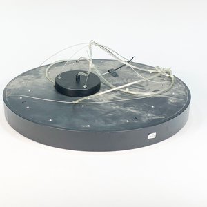 Colgante Circular Negro con Pantalla Blanca de Plástico - imagen 2