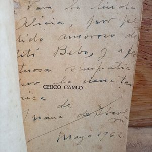 Libro "Chico Carlo" de Juana de Ibarbourou, Edición Firmada y Dedicada 1961 - imagen 2