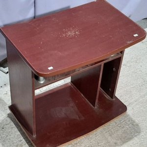 Mesa de TV de Melamina Marrón con Estantes - imagen 2
