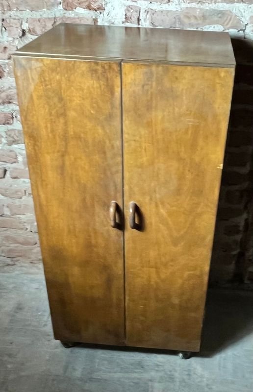 Mueble Auxiliar de Madera con Ruedas y 3 Reparticiones