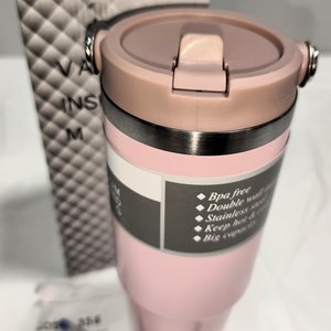 Vaso Térmico Acero Rosado 900ml Nuevo en Caja - imagen 1