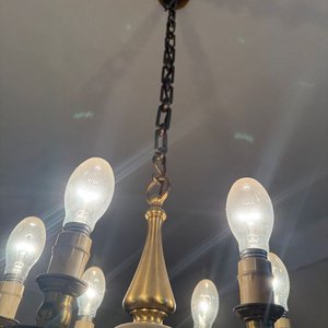 Lámpara de Techo Antigua de Bronce con 6 Luces - imagen 6