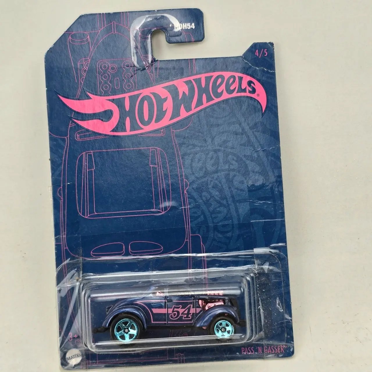 Hot Wheels Pass 'N Gasser 54 Azul y Rosa