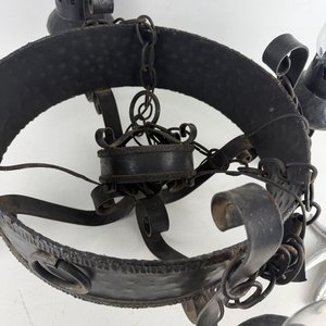 Lámpara de Techo Rústica de Hierro Forjado con Globos de Vidrio - imagen 5