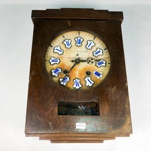 Reloj de Pared Antiguo en Madera con Péndulo y Llave - imagen 2