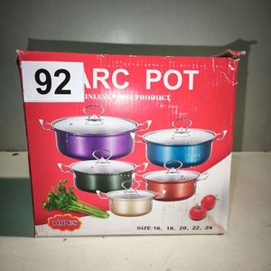 Juego de 5 Ollas de Acero Inoxidable con Tapas de Vidrio - imagen 2