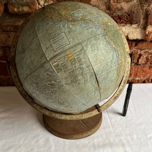 Globo Terraqueo Antiguo Gran Tamaño Coleccionable - imagen 7
