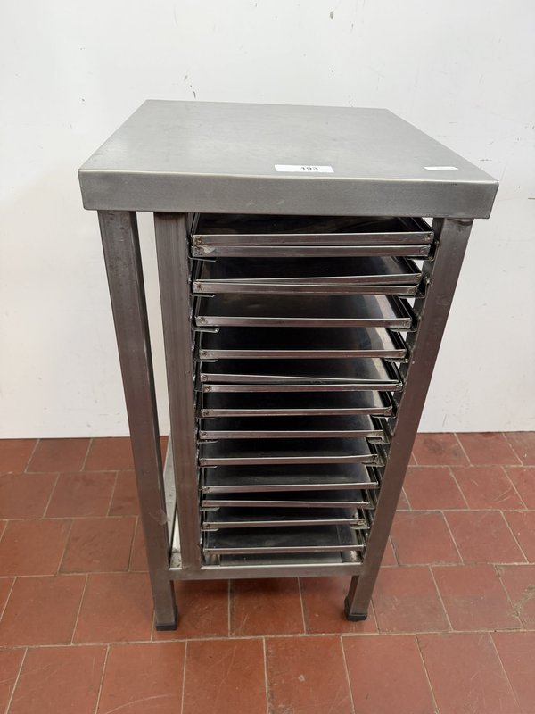 Carro de Bandejas de Acero Inoxidable para Cocina Industrial - imagen 1