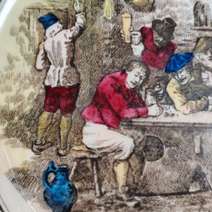 Plato Decorativo Inglés Royal Doulton con Escena de Taberna - imagen 5