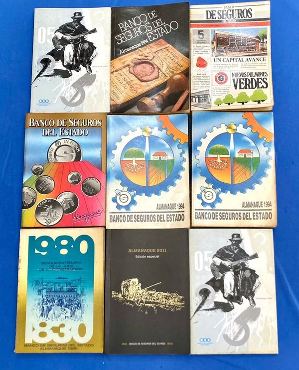 Lote de 9 Almanaques del Banco de Seguros del Estado - imagen 1