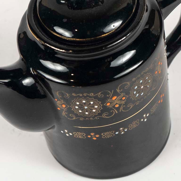 Tetera de barro ingles y esmalte - Medidas: 15cm - imagen 2